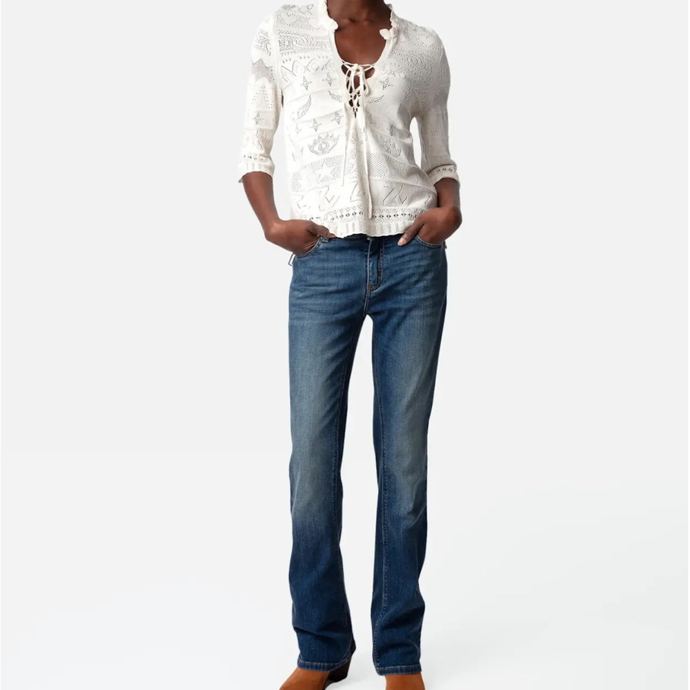 Zadig & Voltaire boho top- Taho co dentelle